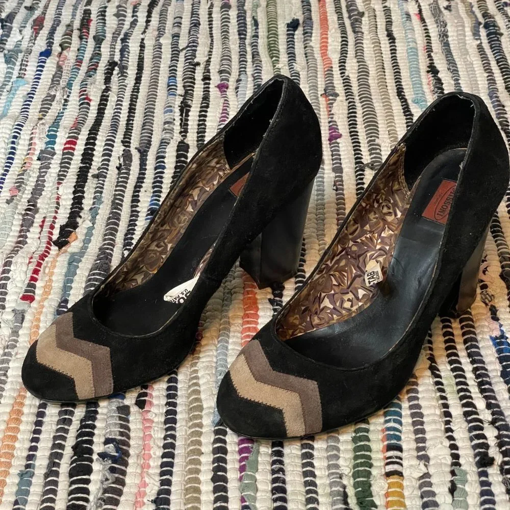 Missoni For Target Suede Chevron Pumps in Black - Picture 3 of 10